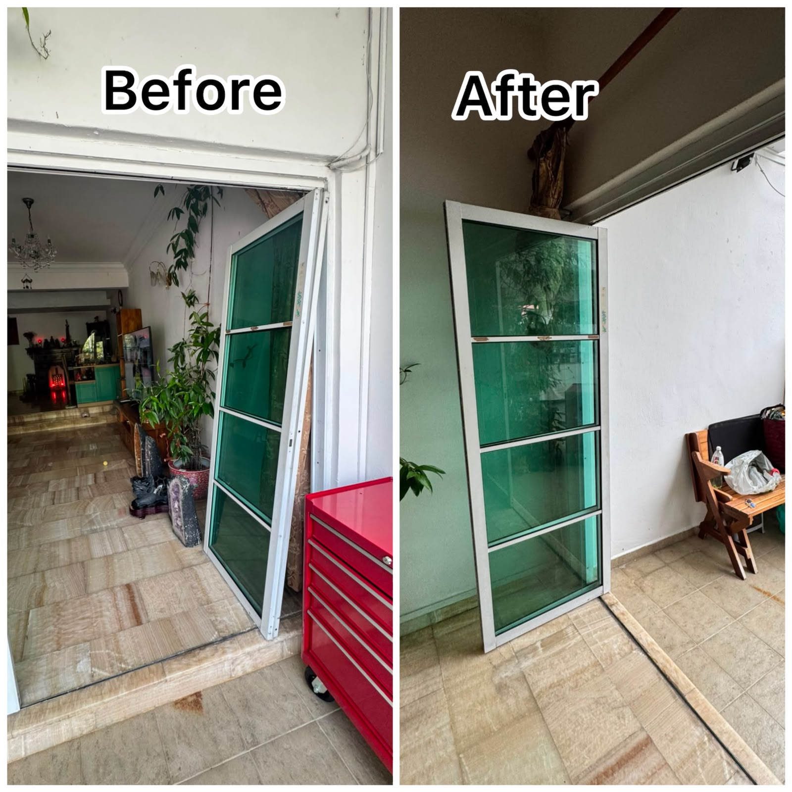 Aluminium Glass Door Repair & Reinstallation Service in Singapore